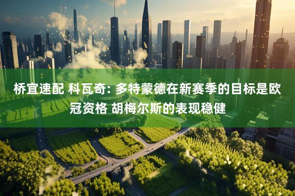 桥宜速配 科瓦奇: 多特蒙德在新赛季的目标是欧冠资格 胡梅尔斯的表现稳健