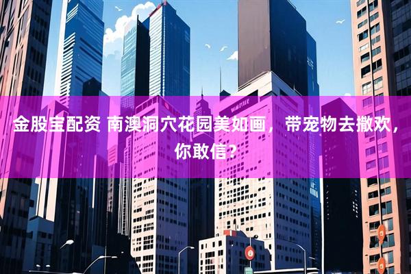 金股宝配资 南澳洞穴花园美如画，带宠物去撒欢，你敢信？